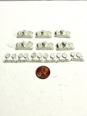 Set of 6 NOS White Metal Tank Miniature Kits w/ Sprue Parts – Armor Wargaming